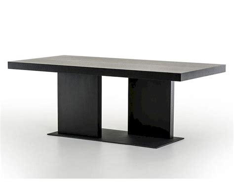 contemporary black oak dining table dt blk