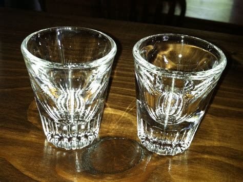 Set Of 2 Vintage Clear Crystal Shot Glasses Crystal Shot