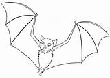 Bat Coloring Pages Cute Halloween Cartoon Vampire Bats Battery Printable Baseball Getcolorings Color Print sketch template