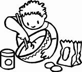Coloring Stirring Boy Praying Child Wecoloringpage Clipartmag Drawing sketch template