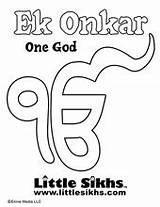 Onkar Ek Pages Coloring Sikh Little Thoughts Sikhs sketch template