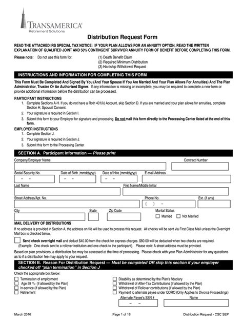 fillable  transamerica  withdrawal form fax email print