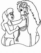 Colorare Disegno Cavalli Bambina Cavallo Stilizzato Ragazza Gratis360 Atlar Accarezza Fotosearch Felice Fattoria Sogni Significa sketch template