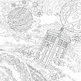 Coloring Pages Doctor Who Tardis Book Color Space Printable Books Dr Mandala Para Colorear Sheets House Adults Buzzfeed Look Inside sketch template