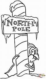 Pole North Coloring Christmas Pages Sign Printable Drawing Supercoloring Colouring Clipart Penguin Color Kids Merry Choose Board sketch template