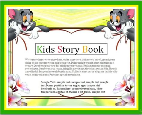 printable storybook template