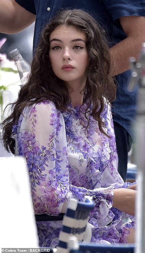 Monica Bellucci’s Daughter Deva Cassel Wears Lilac Floral Dress As She