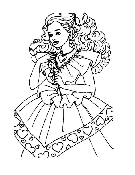 barbie princess coloring pages  getdrawings