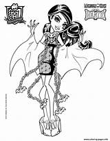 Monster High Coloring Pages Draculaura Rochelle Goyle Printable sketch template