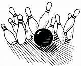 Bowling Coloring Pages Skittle Alley sketch template