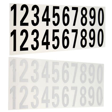 number reflective sticker car vinyl decal street address mailbox number stickers white black