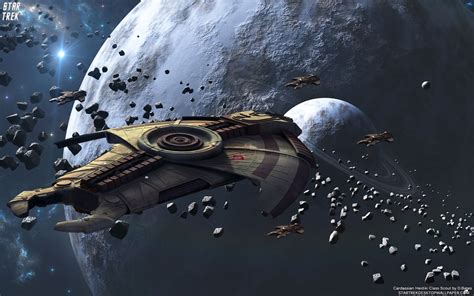 cardassian hideki class scout star trek starfleet  alien starships pinterest lwren