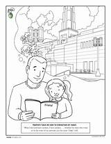 Coloring Pages Lds Conference Book Reading Prophet Choices Good Heaven Color Mormon Church Fathers Print September General Activity Family Lesson sketch template