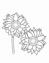 Sunflower Coloring Pages Printable Color Nature Kids Flower Sheets Sunflowers Sun Clipart Sheet Drawing Adults Printables Clip Library Book Cliparts sketch template