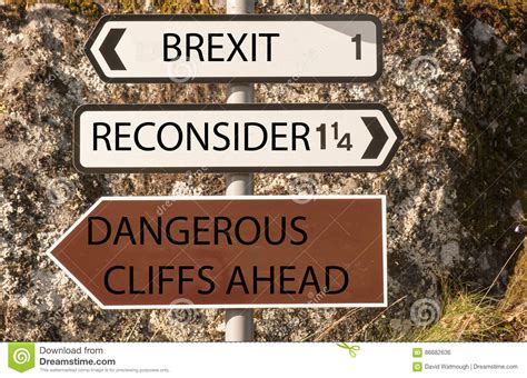 dangers  brexit stock photo image  sign  pluses