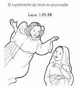 Anunciacion Nacimiento Resultado Anuncio ángel Senhora Nossa sketch template