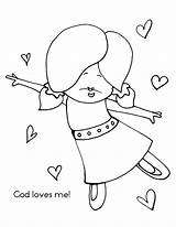 Coloring Pages God Loves sketch template
