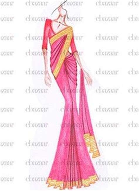 saree illustration sketch fashion illustration pinterest sketches
