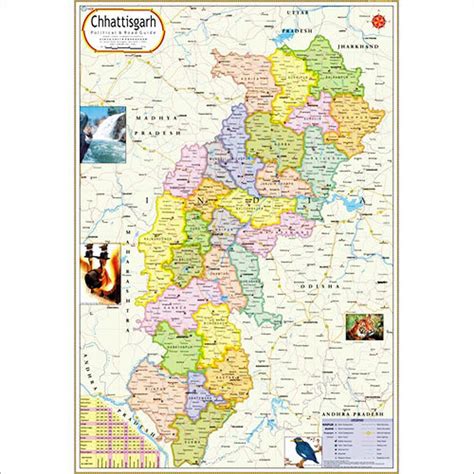 chhattisgarh political map manufacturer chhattisgarh political map supplier delhincr