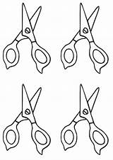 Scissors Sheet Coloring Pages Template sketch template