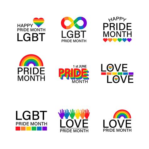 lgbtq and pride month icon set 1338636 vector art at vecteezy