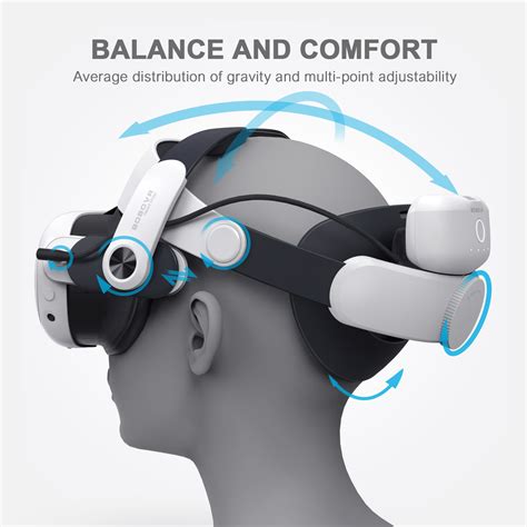 bobovr  pro battery pack head strap accessories reduce facial stressmagnetic battery swap