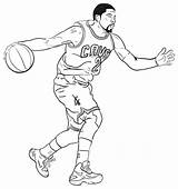 Kyrie Irving Coloring Iverson Behance Sketchite sketch template