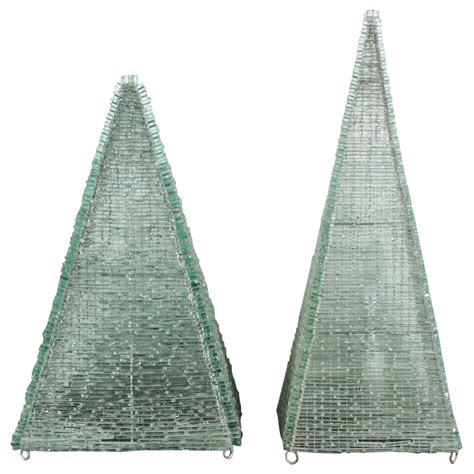 glass pyramid lamps at 1stdibs