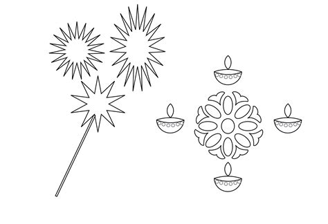 diwali coloring pages  large images