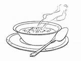 Bowl Suppen Malen Soups Soupe Cliparts Noodle Colorier Malvorlagen sketch template