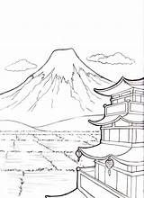 Coloring Fuji Mount Japan Drawing Pages Landscape Sketch Designlooter Thinking Drawings Template Tsunami Visit Planned Originally Doing Working Ve Then sketch template