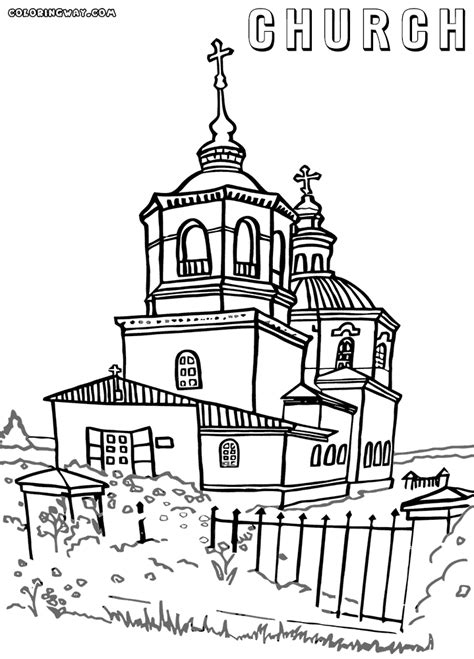 church coloring pages coloring pages    print