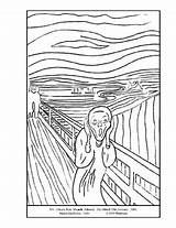 Scream Munch Coloring Template Pages sketch template