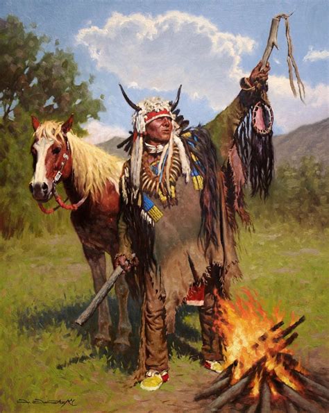 recounting his brave deeds south american art native american
