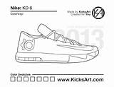 Kd Kicksart Sneaker sketch template