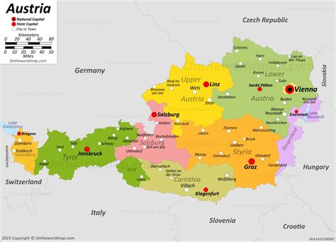 austria map detailed maps  republic  austria