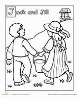 Jill Jack Nursery Coloring Went Hill Rhyme Rhymes Clipart Worksheets Preschool Fairy Activities Worksheet Pages Colouring Clip Tales Kids Education sketch template