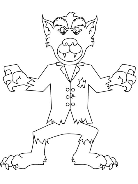 printable werewolf coloring pages printable coloring pages