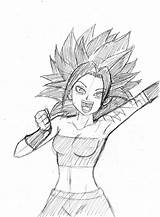 Caulifla Saiyan Bl Goku Dragonball Pre13 sketch template