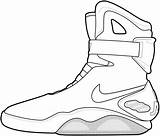Coloring Pages Basketball Shoe Color Print Boys Kids sketch template