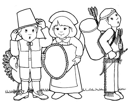 thanksgiving indians coloring pages