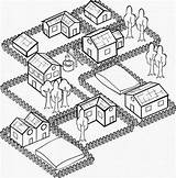 Towns Ciudades Pueblos Cities sketch template
