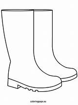 Boots Wellies Welly sketch template