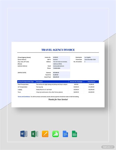 staffing agency invoice template