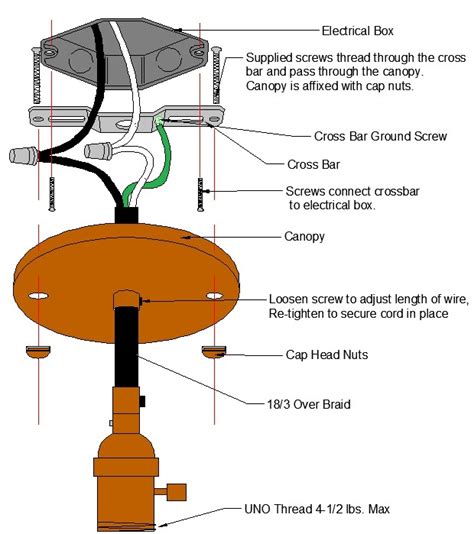 pendant wire canopy diagram grand brass lamp parts llc