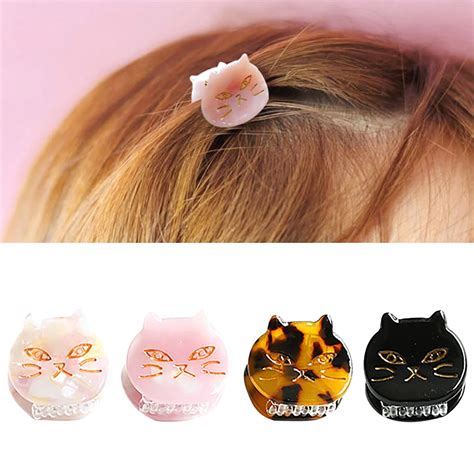 pcs hair claws cute cat pritned mini claw clips hair accessories