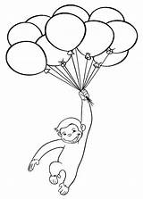 George Curious Coloring Pages Monkey Happy Printable Print Balloons Sheets Drawing Tulamama Kids Easy Colouring Party Birthday Netart Books Getdrawings sketch template