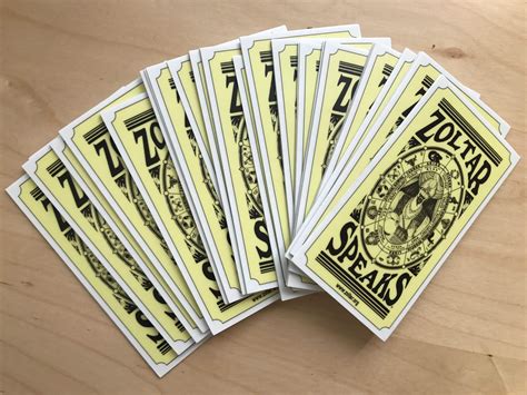 zoltar fortune card sticker characters unlimited