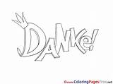 Coloring Danke Sheets Thank Printable Diverse Pages Sheet Title Coloringpagesfree sketch template