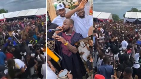 money rain as davido and kcee perform at obi cubana mother s burial [watch]